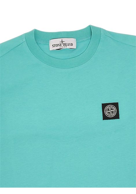 T-shirt bambino verde in cotone Stone Island | K1S162100002/MAVERDE