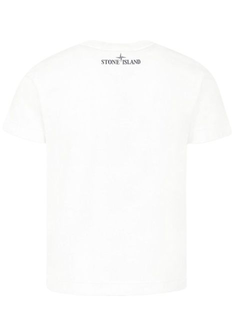 T-shirt bambino bianca in cotone Stone Island | K1S162100012/MOBIANCO