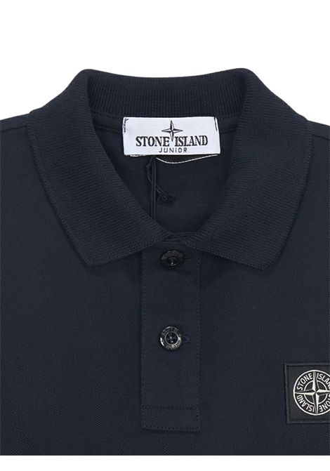 Polo bambino blu in cotone Stone Island | K1S162200002/MABLU