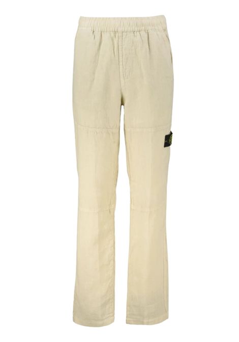 Pantalone bambino sabbia in lino Stone Island | K1S163100002/MASABBIA