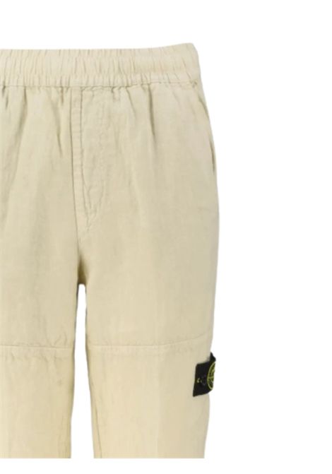 Pantalone bambino sabbia in lino Stone Island | K1S163100002/MASABBIA