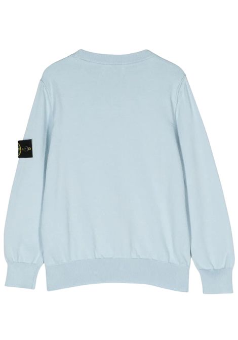 Maglione bambino azzurro in cotone Stone Island | K1S165100001/MAAZZURRO