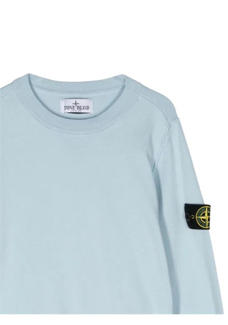 Maglione bambino azzurro in cotone Stone Island | K1S165100001/MAAZZURRO