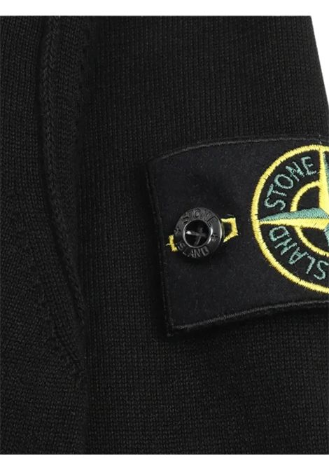 Cardigan bambino nero in cotone Stone Island | K1S165100020/MANERO