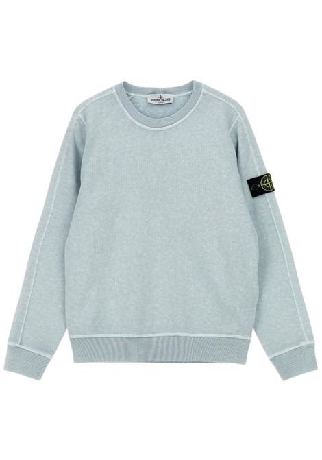 Felpa bambino grigia in cotone Stone Island | K1S166100001/MAGRIGIO