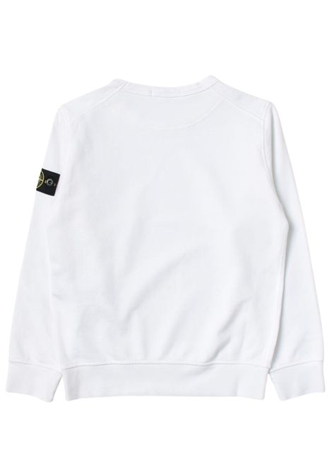 Felpa bambino bianca in cotone Stone Island | K1S166100011/MABIANCO