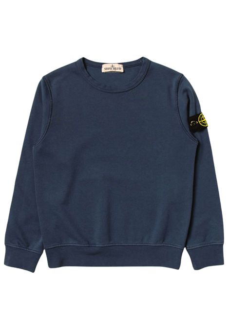Felpa bambino blu in cotone Stone Island | K1S166100011/MABLU