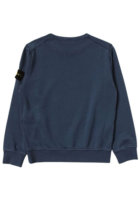 Felpa bambino blu in cotone Stone Island | K1S166100011/MABLU