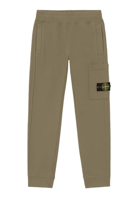 Pantalone bambino verde in cotone Stone Island | K1S166200005/MAVERDE