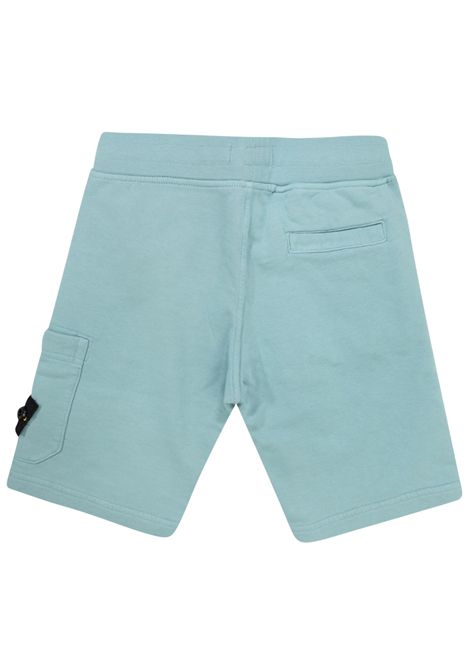 Children's aqua green cotton Bermuda shorts Stone Island | K1S166200006/MAVERDE ACQUA