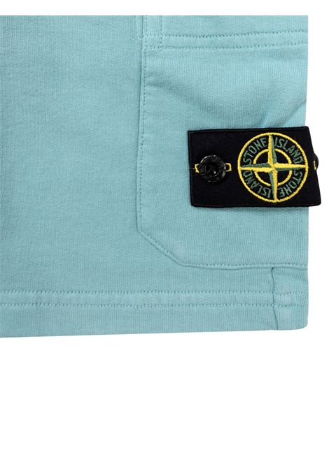 Children's aqua green cotton Bermuda shorts Stone Island | K1S166200006/MAVERDE ACQUA