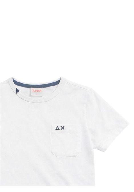 T-shirt bambino bianca in cotone SUN68 | 36301BIANCO