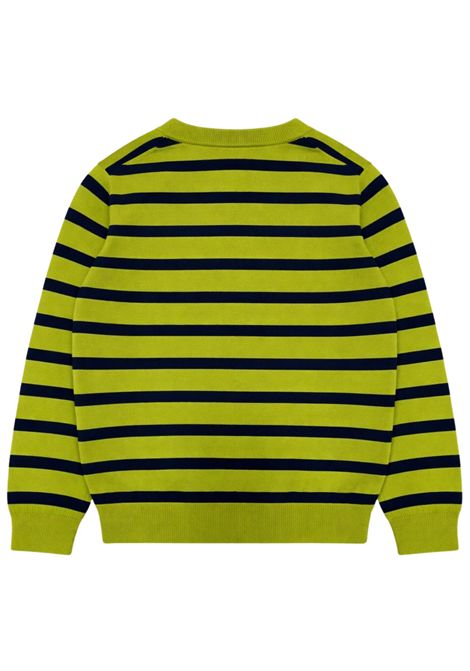 Maglione bambino blu/verde in cotone SUN68 | 363291VERDE/BLU