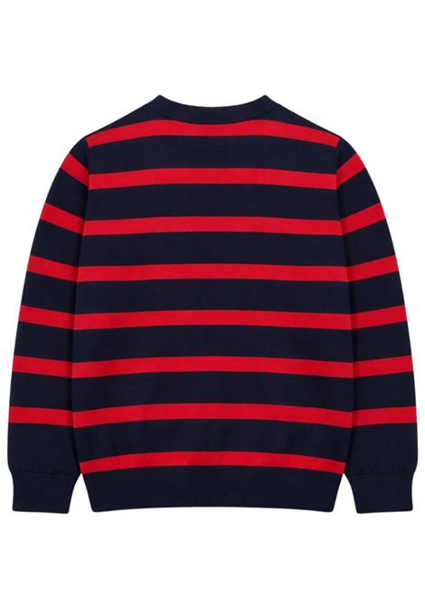 Maglione bambino blu/rosso in cotone SUN68 | 363292BLU/ROSSO