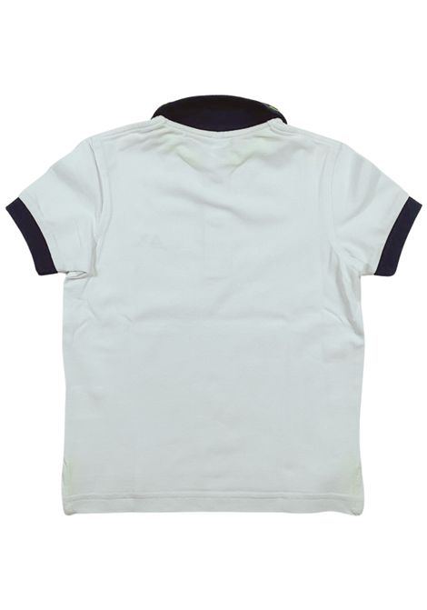 White cotton polo shirt for children SUN68 | A31328/SUBIANCO