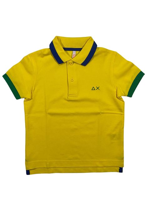 Polo bambino gialla in cotone SUN68 | A33312/SUGIALLO