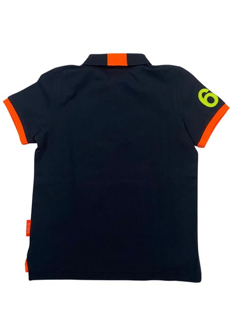 Blue cotton polo shirt for children SUN68 | A33322/SUBLU