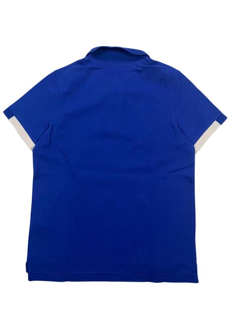 Electric blue cotton polo shirt for children SUN68 | A33323/SUBLU