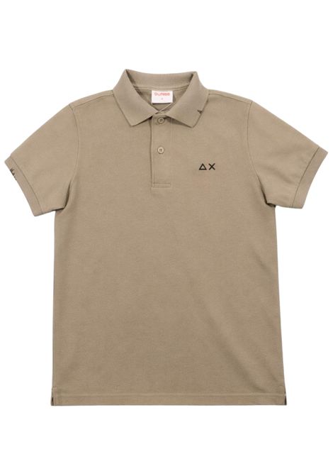 Polo bambino beige in cotone SUN68 | A36301BEIGE