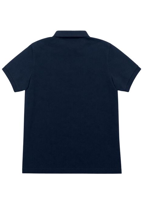 Polo bambino blu in cotone SUN68 | A36301BLU