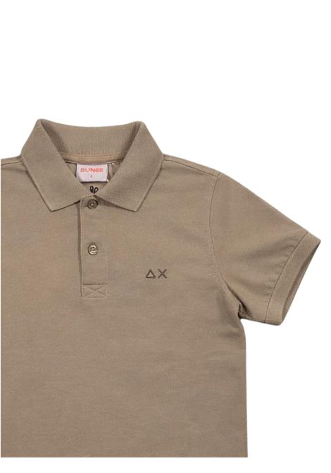 Polo bambino beige in cotone SUN68 | A36303BEIGE