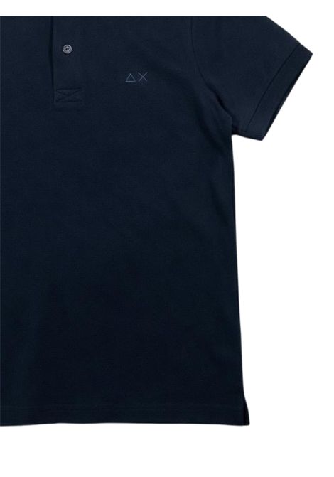 Polo bambino blu in cotone SUN68 | A36303BLU