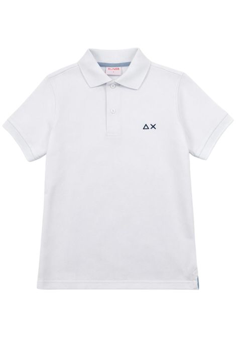 Polo bambino bianca in cotone<BR/>