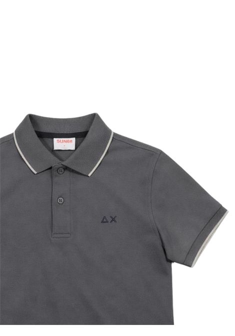 Polo bambino grigia in cotone SUN68 | A36311GRIGIO