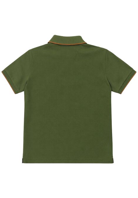 Polo bambino verde bottiglia in cotone SUN68 | A36311VERDE BOTTIGLIA