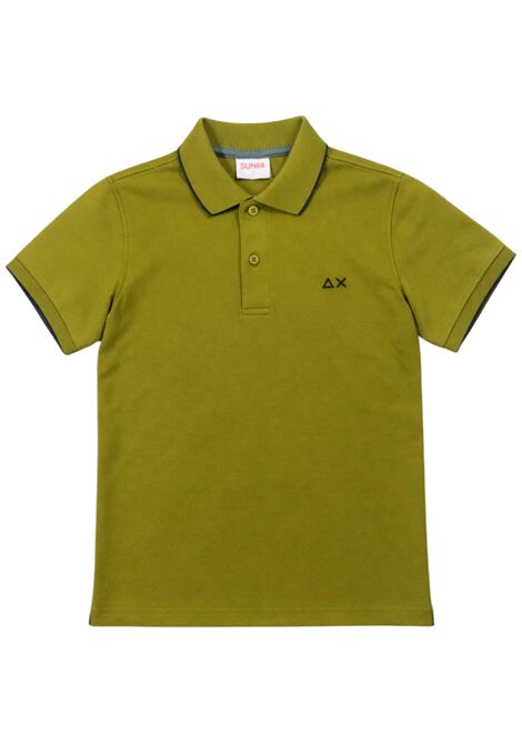 Polo bambino verde chiaro in cotone SUN68 | A36311VERDE CHIARO