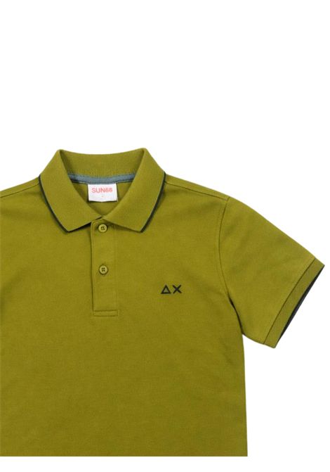 Polo bambino verde chiaro in cotone SUN68 | A36311VERDE CHIARO