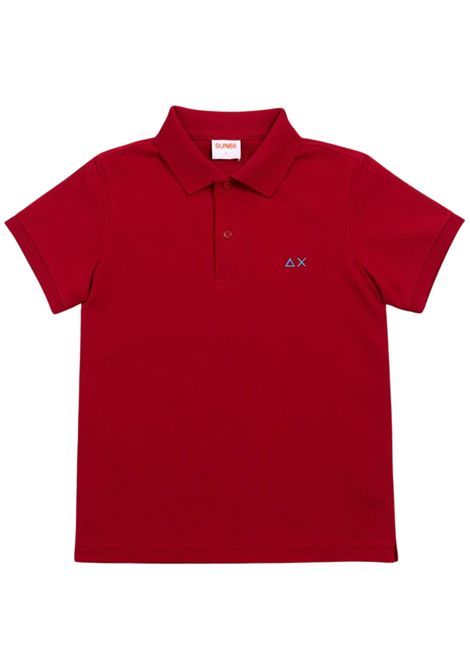 Polo bambino rossa in cotone<BR/>