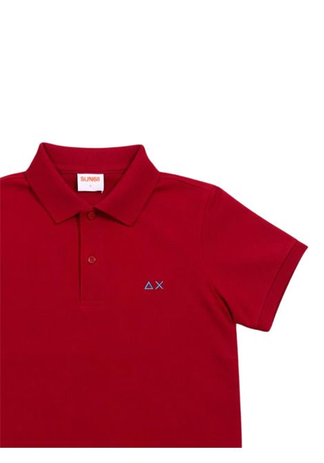 Polo bambino rossa in cotone SUN68 | A36315ROSSO