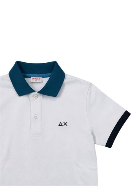 Polo bambino bianca in cotone SUN68 | A36316BIANCO