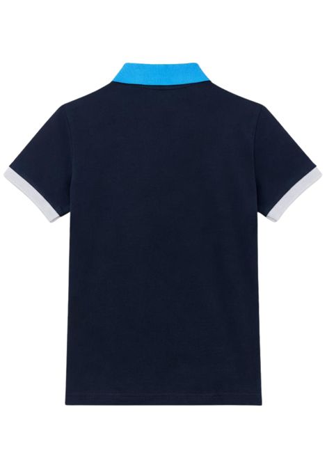 Blue cotton polo shirt for children SUN68 | A36316BLU