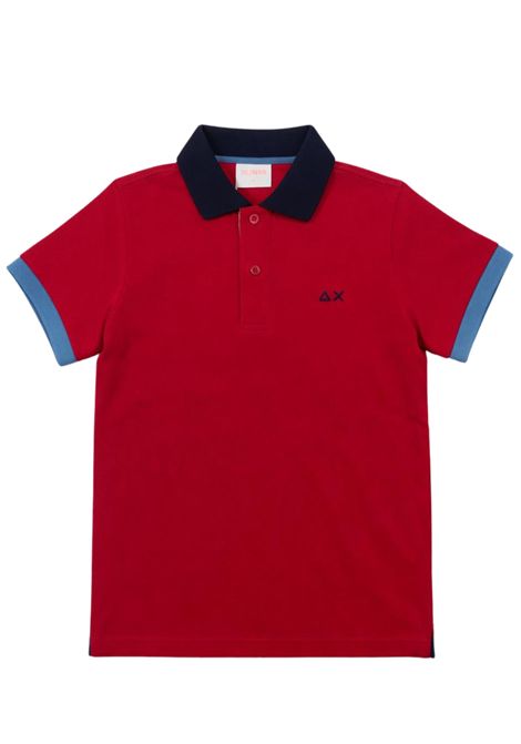 Polo bambino rossa in cotone<BR/>