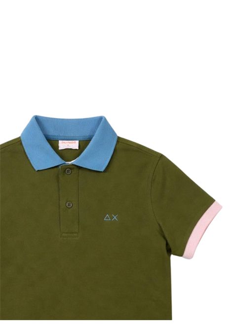 Polo bambino verde in cotone SUN68 | A36316VERDE