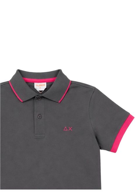 Polo bambino grigia in cotone SUN68 | A36320GRIGIO