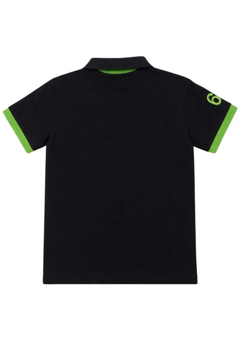 Polo bambino nera in cotone SUN68 | A36321NERO