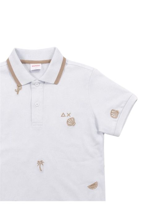 Polo bambino bianca in cotone SUN68 | A36326BIANCO