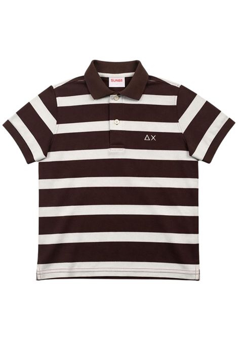 Polo bambino cacao/panna in cotone SUN68 | A363281CACAO/PANNA