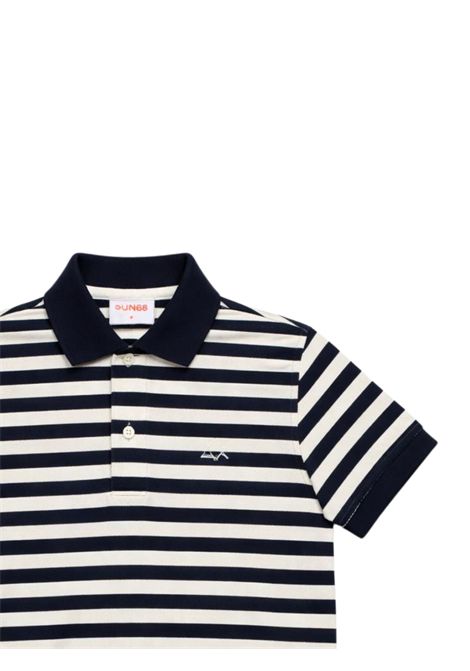 Polo bambino blu/panna in cotone SUN68 | A363284BLU/PANNA