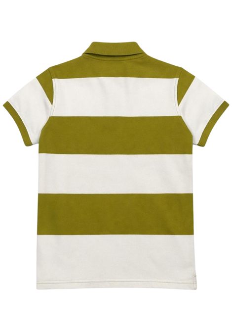 Polo bambino panna/verde in cotone SUN68 | A63282PANNA/VERDE