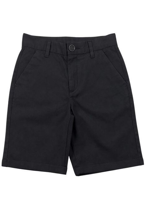 Bermuda bambino nero in cotone<BR/>