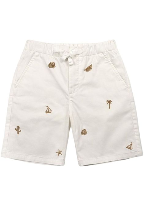 White cotton Bermuda shorts for children SUN68 | B36302BIANCO