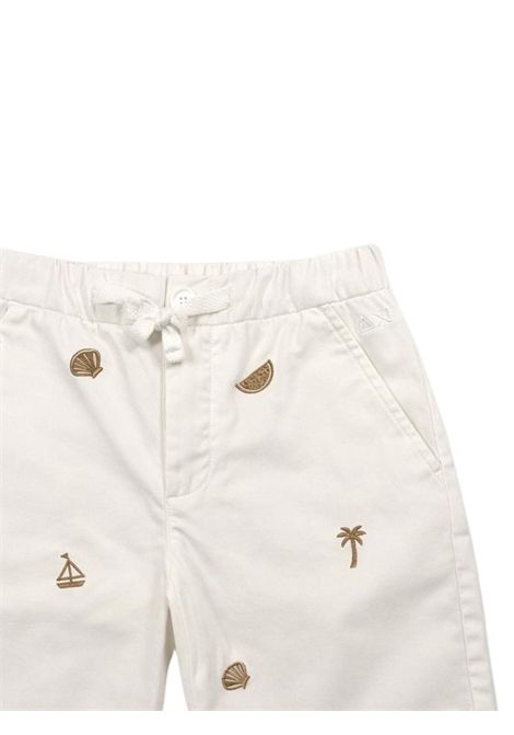 White cotton Bermuda shorts for children SUN68 | B36302BIANCO