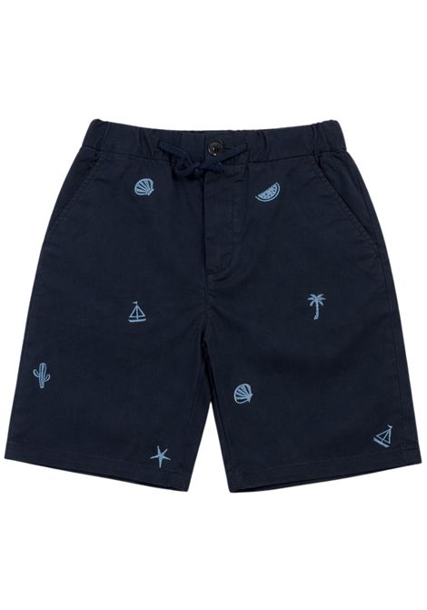 Bermuda bambino blu in cotone SUN68 | B36302BLU
