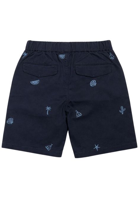 Blue cotton Bermuda shorts for children SUN68 | B36302BLU