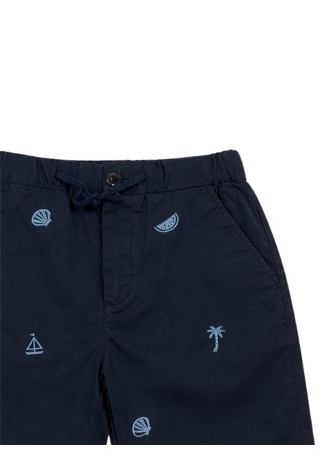 Blue cotton Bermuda shorts for children SUN68 | B36302BLU