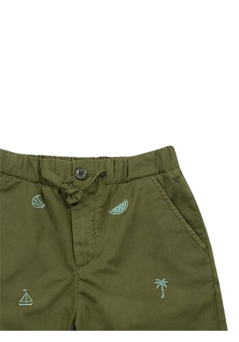 Green cotton Bermuda shorts for children SUN68 | B36302VERDE